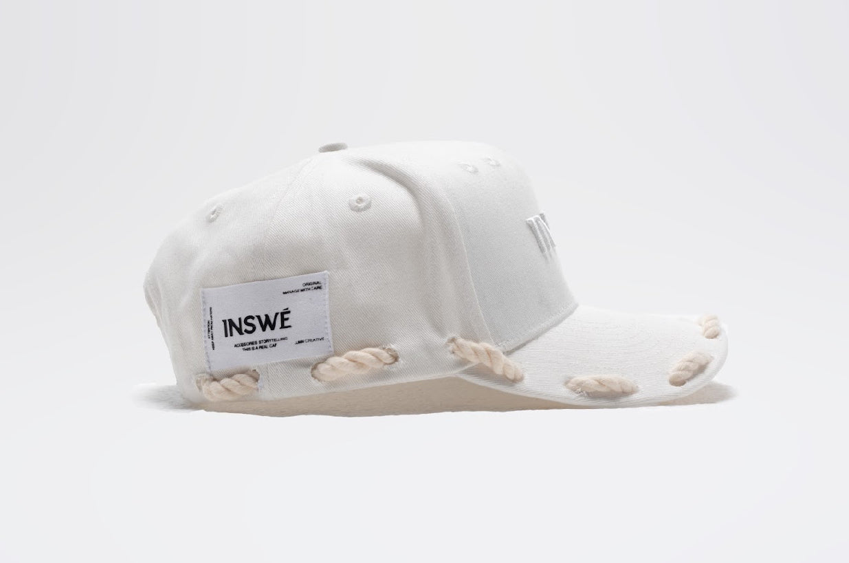 white rope cap