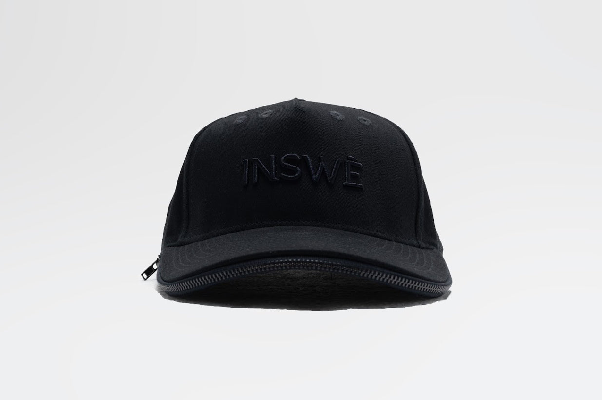 black zipper cap