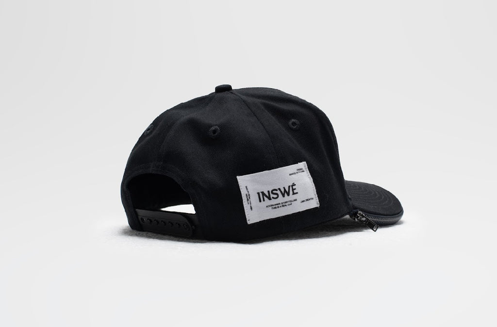 black zipper cap