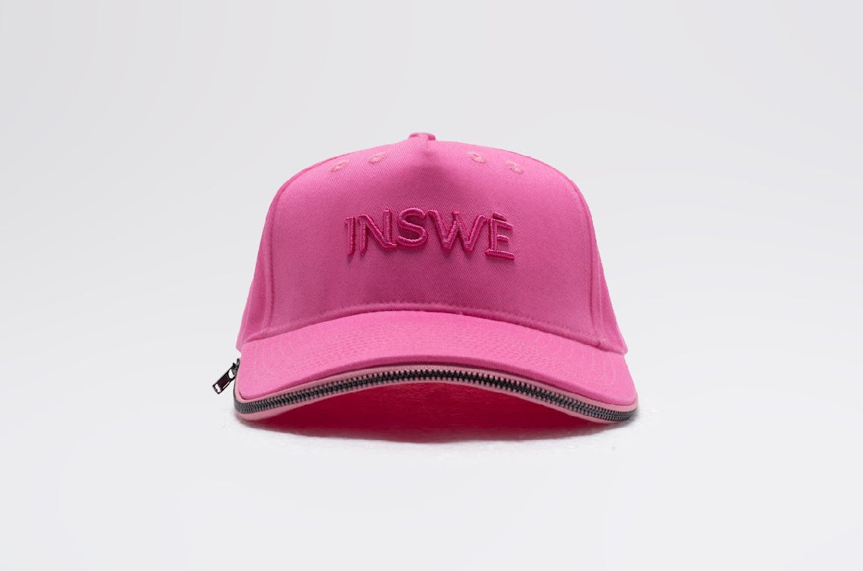 Pink zipper cap