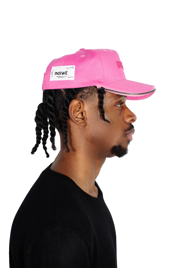 Pink zipper cap